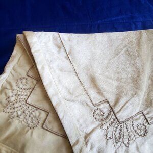 NWOT Madison Park Velvet Euro Shams. Sheen embroidery Champagne Rich formal lux
